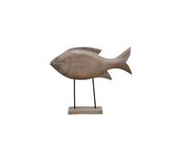 Figurine poisson en bois beige, décoration - Chehoma, Pied - 64x12x51 cm