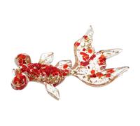 Figurine Poisson Koi Rouge en Résine Transparente, Décoration Amulette | Finition Polie à Main, Aspect Pur et Clair, pour Étagères et Divers Emplacements