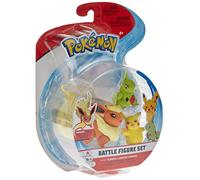Figurine Pokemon Jouet 5-8 cm, 3-Pack - Figurines Pokemon en Lot - Pikachu, Flareon & Larvitar - Nouvelle Vague 2021 - sous Licence Officielle Jouet Pokemon