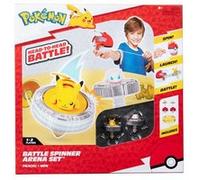 Pokémon Battle Spinner Arena Set - Deux toupies de Combat avec Deux lanceurs de balles Poké et Une arène de Combat