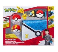 Pokémon Ensemble Ceinture à munitions Pikachu Clip ‘N’ Go Figurine de Combat Pikachu de 5 cm avec Poké Ball et Fast Ball en Plus d'une Ceinture à thème et d'une Ceinture à munitions