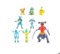 figurine Pokemon Battle Figure 8 pcs pikachu Riolu Evoli Lucario Carcharrok etc