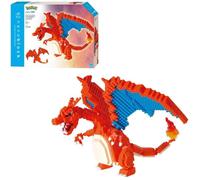 Figurine Pokémon Dracaufeu (Charizard) - BANDAI - Nanoblock - Figurine en Briques 860 pièces - Kit Construction - NBPM80