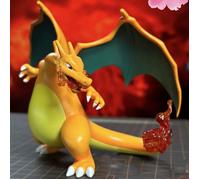 Figurine Pokémon Dracaufeu - Modèle Collector 11 cm - PVC - Pose Attaque Flammes