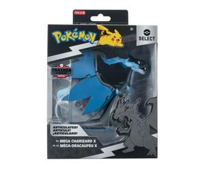 Figurine Pokémon Jazwares Pokémon Select Méga-Dracaufeu X 15 cm articulée 15+ points Multicolore