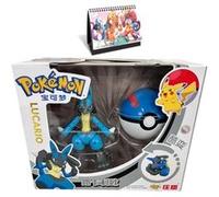 Figurine Pokémon PokéBall Lucario 9 cm avec Calendrier Pokémon 2022 en français