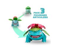 Figurine Pokemon Select Evolution - Bulbizarre, Herbizarre, Florizarre (15 Cm)