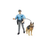 Figurine - Policier Avec Chien Bruder Bleu TU