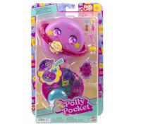 Polly Pocket Coffret Exploration spatiale, jouet de voyage avec 1 mini-figurine, un chiot et des accessoires thématiques, JCB18