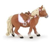 Papo - Figurine Poney Shetland - Selle réaliste - Collection Chevaux Poneys - 3 ans+