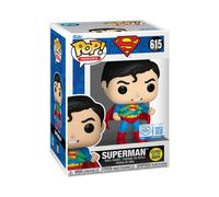 Figurine Pop! Heroes Funko Superman 615 - Édition limitée Glow in the Dark Vinyle 10 cm Bleu/Rouge