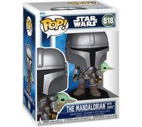 Figurine Pop! Star Wars The Mandalorian - The Mandalorian W/ Grogu - N° 818 Funko