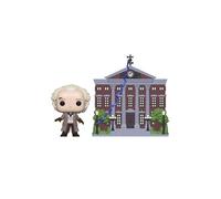 Funko Pop! Town: BTTF - Dr. Emmett Brown - Doc with Clock Tower - Back to The Future - Retour vers Le Futur - Figurine en Vinyle à Collectionner - Idée de Cadeau - Produits Officiels - Movies Fans