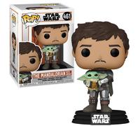 Figurine Pop Vinyl Funko Star Wars The Mandalorian Avec Grogu 3,75" Neuf