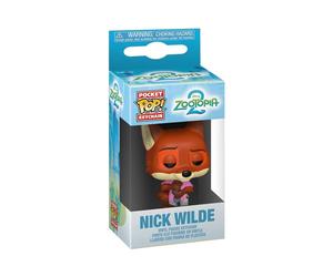 Figurine Porte-clés FUNKO Nick Wilde Zootopie 2 Pop Pocket porte-clés vinyle Orange