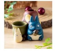 Figurine pot à crayon Mon Voisin Totoro / Totoro bleu et blanc