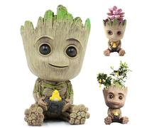 Figurine Pot Fleurs, Pot Fleurs Groot, Figurine Déco Aquarium, Baby Groot Porte Stylos, Arbre Homme Planteur Pot, Décoration Créative Aquarium, Cadeau Créatif pour Adultes et Enfants