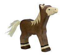 Figurine Poulain en Bois Holztiger | Animal de la Ferme Fait Main
