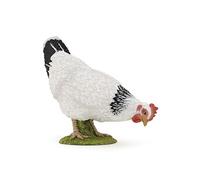Figurine Poule picorant Blanc