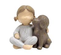 Figurine Pour Chiens Et Filles - De Chiot, Art En Résine | Oeuvres Aimantes Pour Animaux Pour L'affichage De La Chambre, Décor D'émotions De Bureau, Rappel