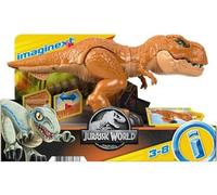 Figurine pour Jurassic : Dinosaure t-Rex 35 cm articulé - Set Dino Attaque Tyrannosaurus pour imaginext avec 1 Carte Animal