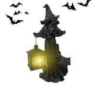 Figurine pour sorcières - Statue d'Halloween 7,87 x 5,91 in, lanterne en résine, accent de table spectrale extérieur intérieur | cheminées pour , étagères de jardin, ameublement porche, Centrot