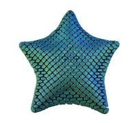 Figurine pratique d ' étoile de mer en forme, Blue Green I | Finition texturée semblable à une écaille, manipulation interactive, détails marins reconnaissables pour une table