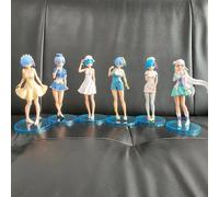 Figurine Re:Life In A Different World From Zero Rem Ram, Jouets De Collection En Pvc Pour Cadeau De Noël, 6, Pièces/Ensemble, 17cm