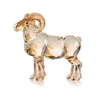 Figurine réaliste en cristal de chèvre - Décoration de table - Doré