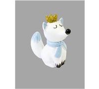 figurine renard bleu couronne or 6cm - hobi res901cg Bleu G