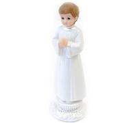 figurine résine communiant debout 10.5cm blanc - hobi res876g Blanc G