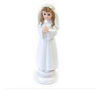 figurine résine communiante debout 10.5cm blanc - hobi res876f Blanc G