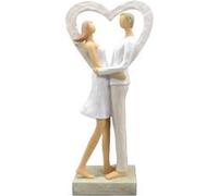 figurine résine couple love moment 11.5x6x27.5cm - générique 13985 Blanc G