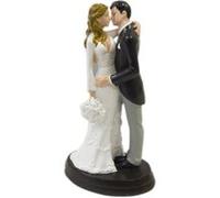 figurine résine couple mariés sembrassant 16cm - hobi suj4993 Multicolore G
