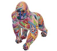 Figurine résine 'Gorille Groovy' multicolore - 24x22x12 cm [A3313]