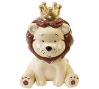 HOBI Tendances Fêtes - Figurine RÉSINE Lion COURONNÉ DORÉE 10X7CM