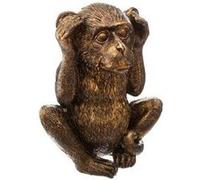 figurine résine singe sagesse 17cm or - 167596 Jaune G