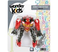 Figurine robot transformable Wonderkids ROBOT FANTASTIQUE TRANSF. ASSORTIMENT WONDERKIDS ABC 279286 Articulée, licence Naruto, 4+ Rouge/Noir/Or/Gris