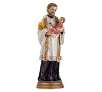 Figurine Saint Cajetan 30 Cm. Base En Résine Détail Motif Des Chômeurs