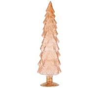 figurine sapin verre ouvragé teinté 35cm - modèle aléatoire - générique abr823030 Marron G
