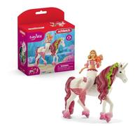 Schleich Figurines Bayala 70593 – Sirène Feya sur licorne de mer, set de 3 pièces, 5-12 ans