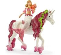 Figurine schleich Sirene Feya sur licorne de mer- Set de 3 Pieces - Figurines Poupée Princesse Scintillante et Licorne avec
