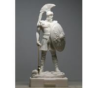 Figurine sculptée en albâtre représentant la statue d’Arès/Mars, Dieu de la Guerre, faite à la main 18 cm