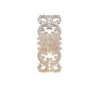 Figurine sculptée en bois Floral, artisanat, appliques de sculpture, décalcomanies décoration maison for incrustation meubles(J-34cmX14.5cm)