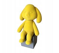 Figurine Sculpture Figure D'un Lapin Pour Le Bureau De La Chambre Jaune Assis Sur Une Chaise