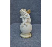 Figurine Sculpture Petit ange endormi blanc 25cm Design Accessoire PG0615