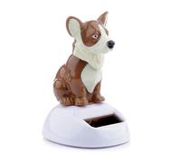 Figurine décorative - PUCKATOR - FF104B - Solaire - Chien Corgi - Multicolore