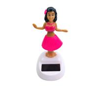 Figurine Solaire - Figurines De Danse Solaire De 10 Cm avec Tête Mobile | Figurine Hawaïenne Excitée par La Lumière | Bureau Car Decor | Jouet De Tableau De Bord pour