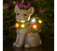 Figurine Solaire Pour Chien - Décoration De Jardin Pour L'extérieur - Chiens Avec Plantes Succulentes Led - Pour Propriétaires De Chiens Femmes Et Hommes - Cadeau D'anniversaire Pour Jardin,