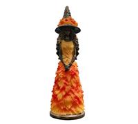 Figurine Sorcière Automne, Statue Halloween En Résine, Décoration De Table | Fabriquée À La Main En Résine De Haute Qualité Avec Finition Peinte, Chaque Figurine Est Et Présente Des Détails